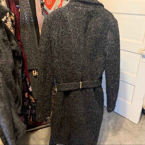 Belted Wool Blend Coat - Picture 6 of 10